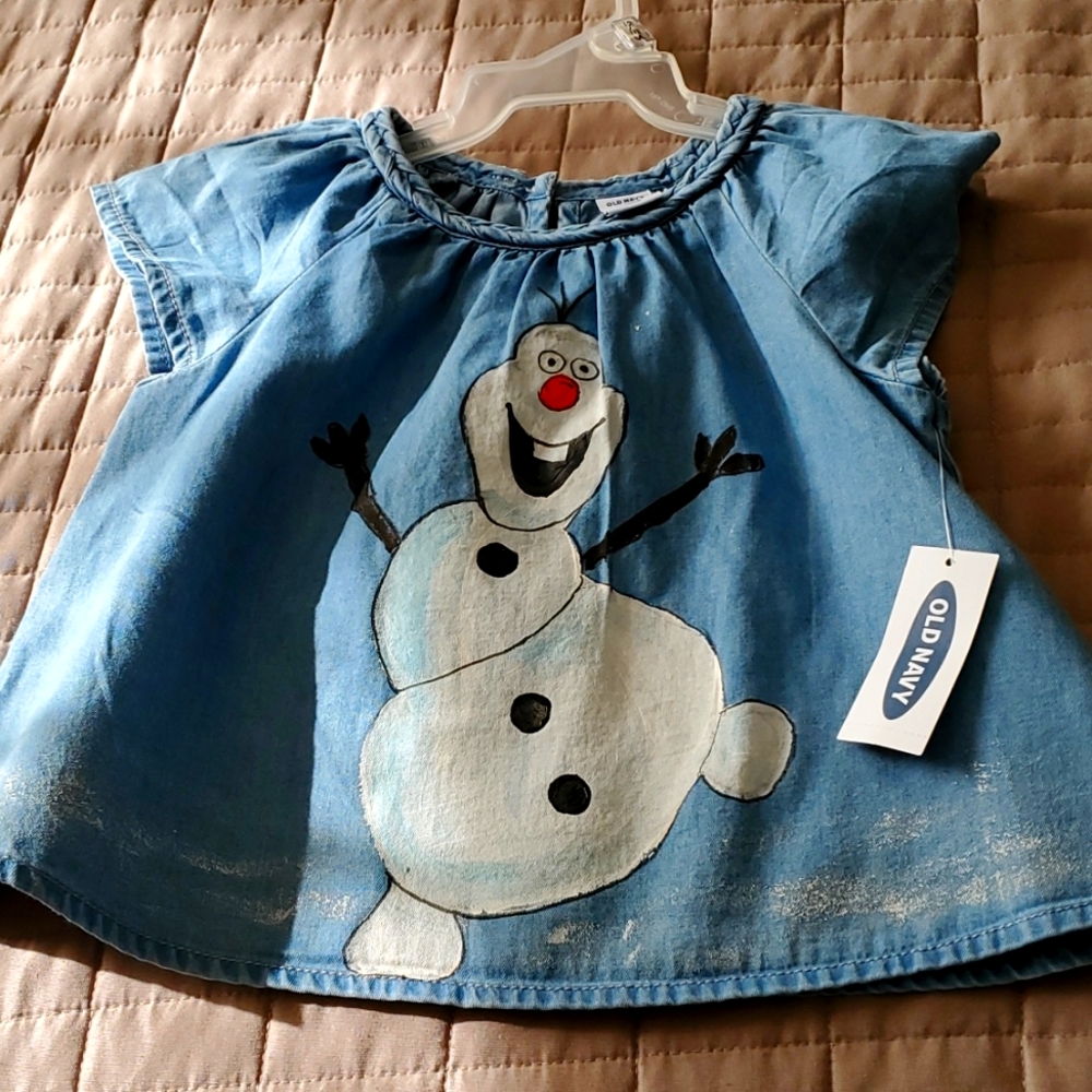 Hand painted baby girl